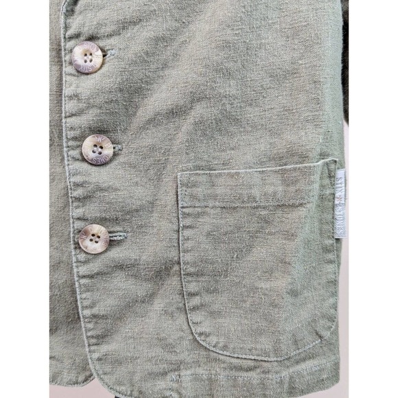 Stix N Stones Toddler Boys Sports Jacket Dress Up Green Linen Cotton 3-Button 2T - Picture 3 of 5